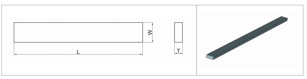 Technical Drawing of Carbide Strips-S Type