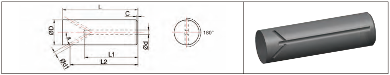 Rods with Axial Coolant Duct and Exit