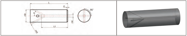 Rods with Axial Coolant Duct and Exit